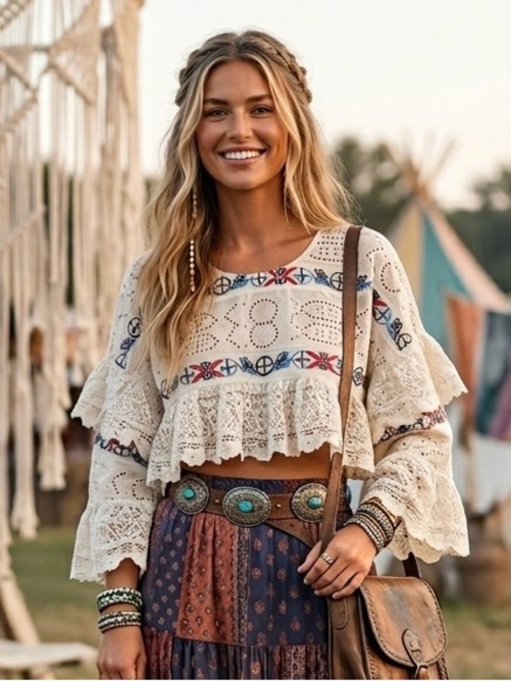 Anthropologie Embroidered Eyelet Lace Crochet Ultra Cropped Shrug XS/S Boho